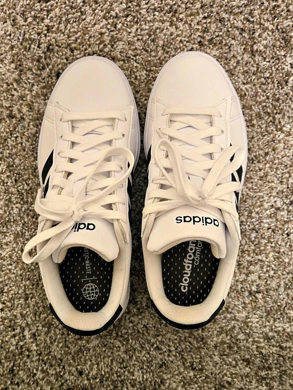 adidas Grand Court Sneakers White & Black US 6.5 Like New
